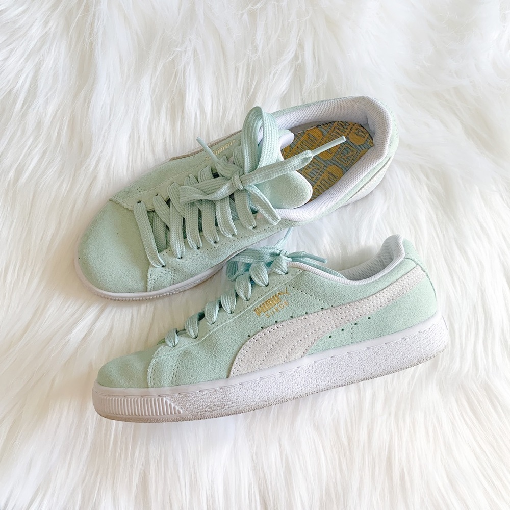 Puma Mint Suede Sneakers